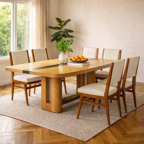 Table vintage plaquée - table,
